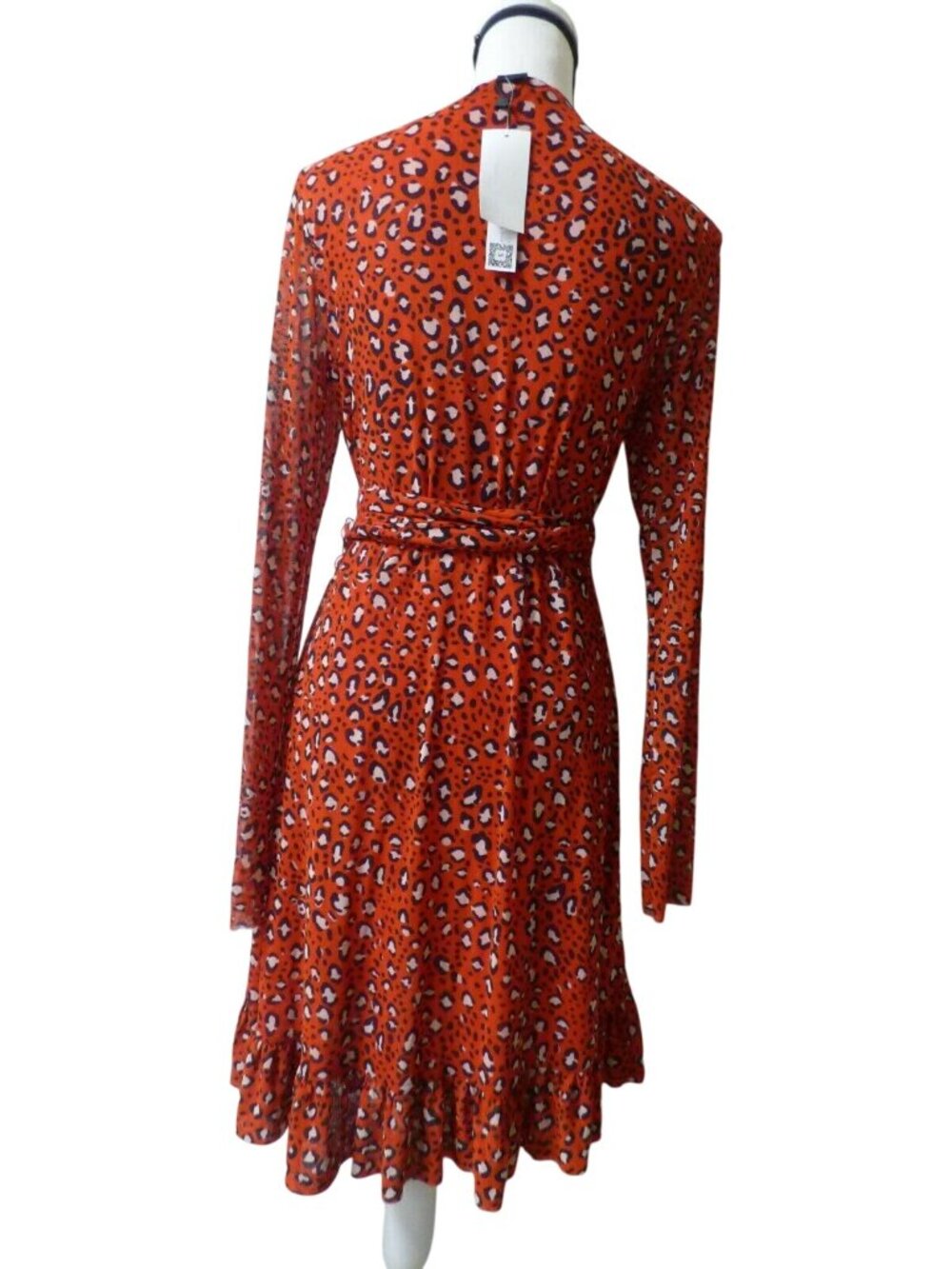 Sanctuary Emma Ruffled Wrap Dress, Red, Size M - Picture 9 of 11